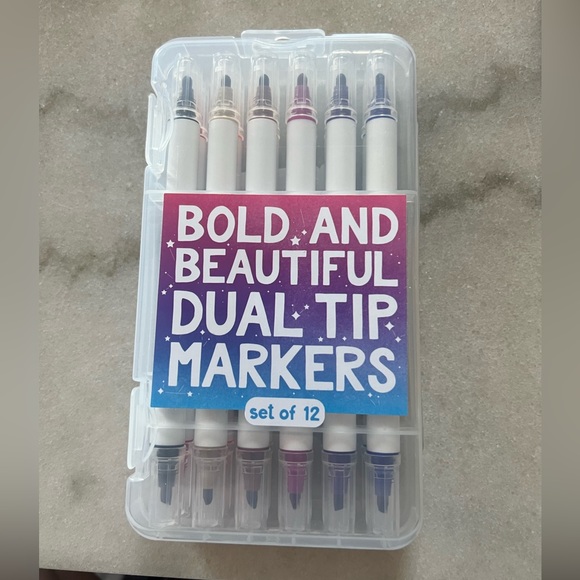 Bold & Beautiful Dual Tip Markers (Set of 12) - Picture 1 of 4